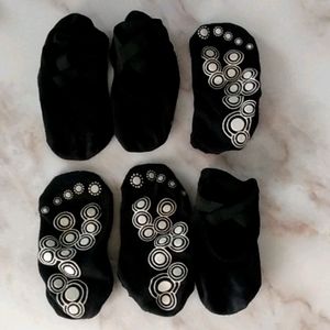 3 pair sticky socks for barre, yoga